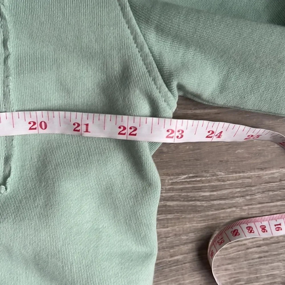 Avec Les Filles Mint Green French Terry Shirt Jacket Shacket - Picture 8 of 11